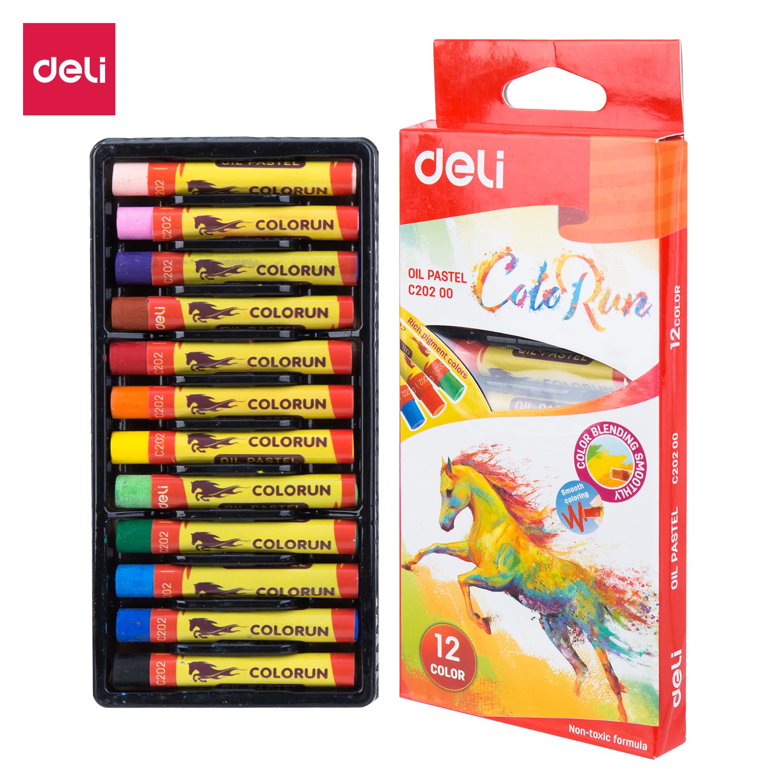 CRAYONS HUILE DELI EC202 00 12PCS