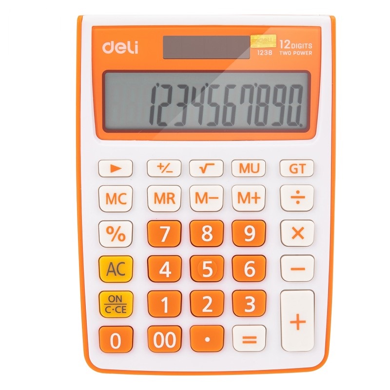 CALCULATRICE BUREAU E1238 ORANGE DELI