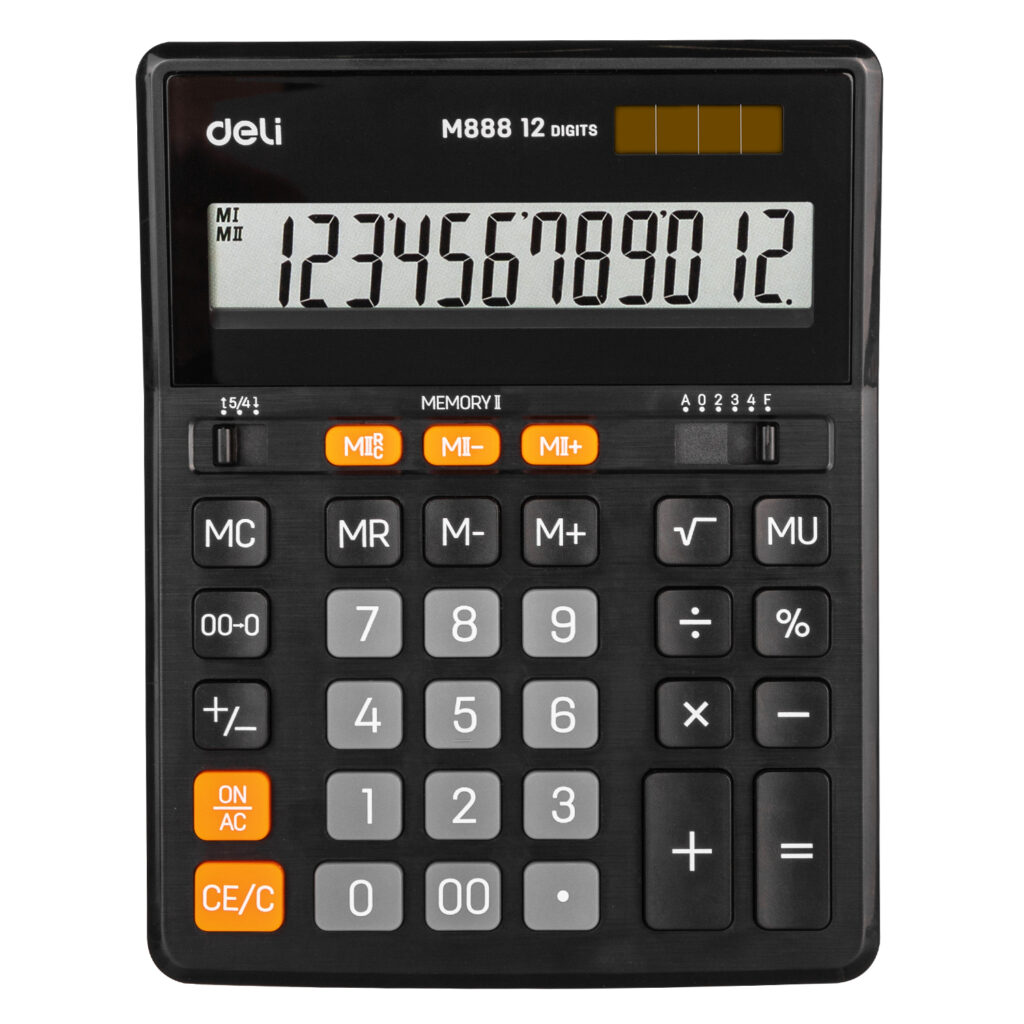 CALCULATRICE BUR M888A BL/NR DELI
