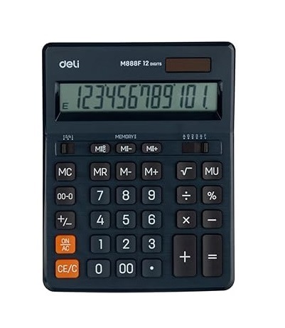 CALCULATRICE BUREAU M888F BL DELI