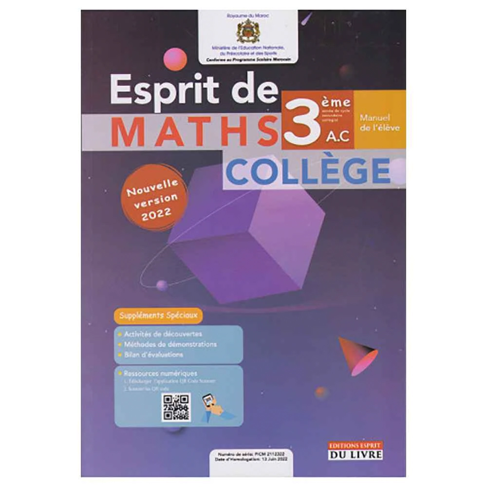 ESPRIT DE MATHS 3AC